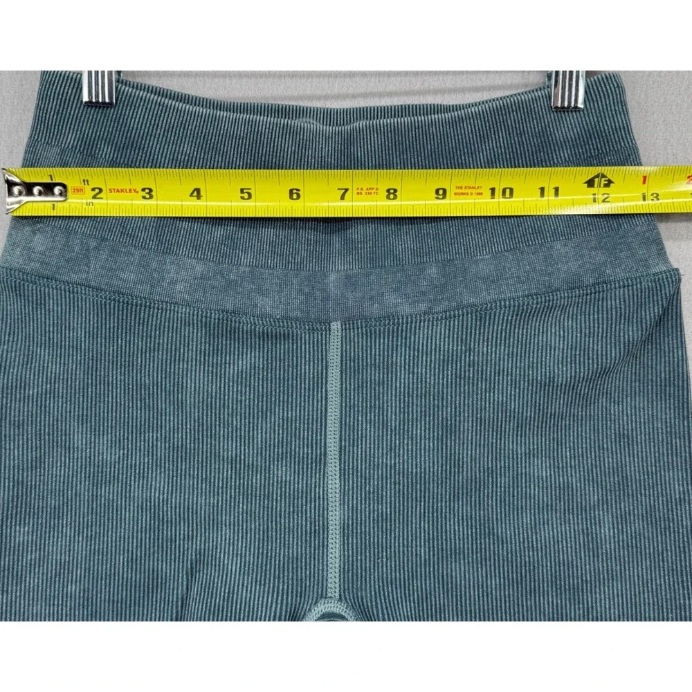 Spiritual Gangster Ruffle Seamless Bike Shorts Foliage Mineral‎ Wash Green M/L
